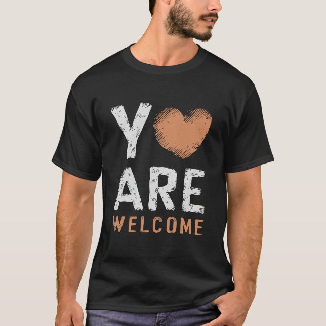 t-shirt symbole d'amour de bienvenue (Devant)