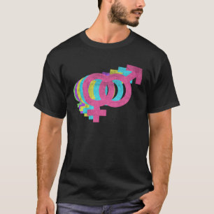 T-shirt Symbole d'amour féminin masculin 80s Couleurs 1980