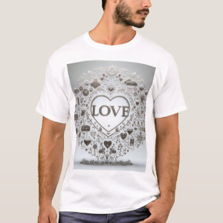T-shirt Symbole d'amour transparent Crystal
