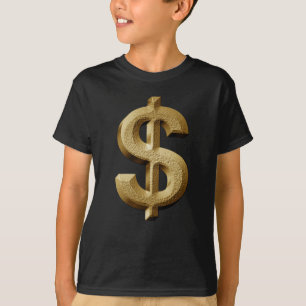 T-shirt Symbole d'argent de symbole dollar découpé par