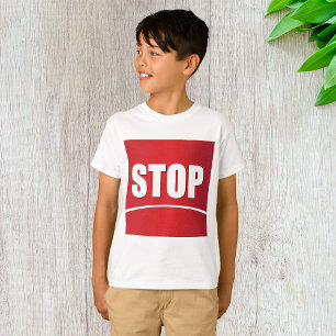 T-shirt Symbole d'arrêt rouge gras