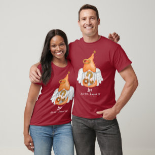 T-shirt Symbole d'astrologie Gnome Leo Angel Unisex
