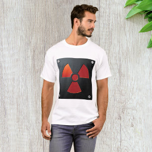 T-shirt Symbole d'avertissement de radiation Panneau métal