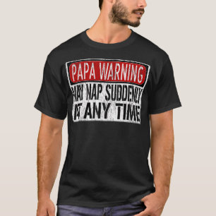 T-shirt Symbole d'avertissement Mens Funny Papa - Mai Nap 