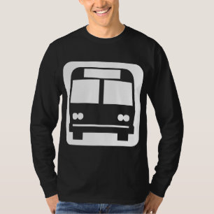 T-shirt Symbole de bus - Blanc sur foncé
