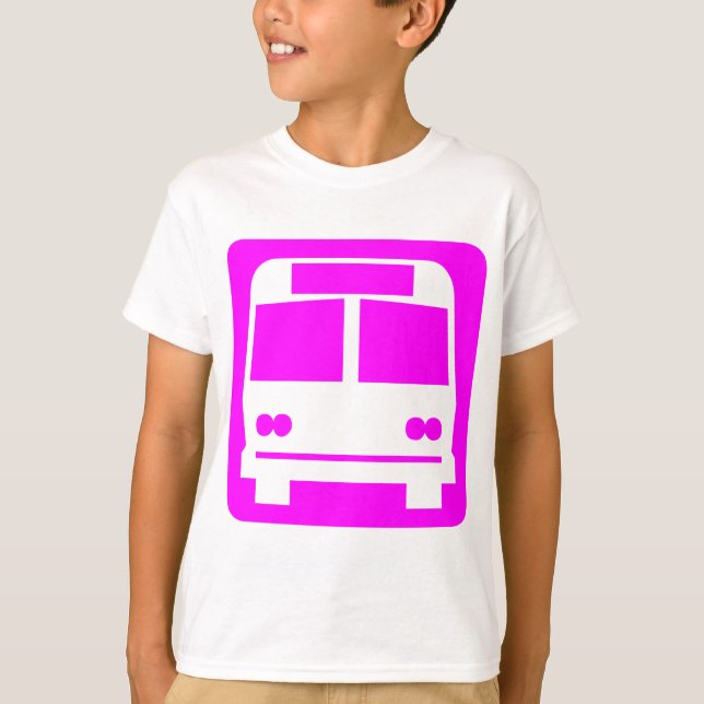 T-shirt Symbole de bus - Magenta (Devant)