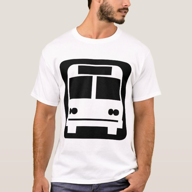 T-shirt Symbole de bus - Noir (Devant)
