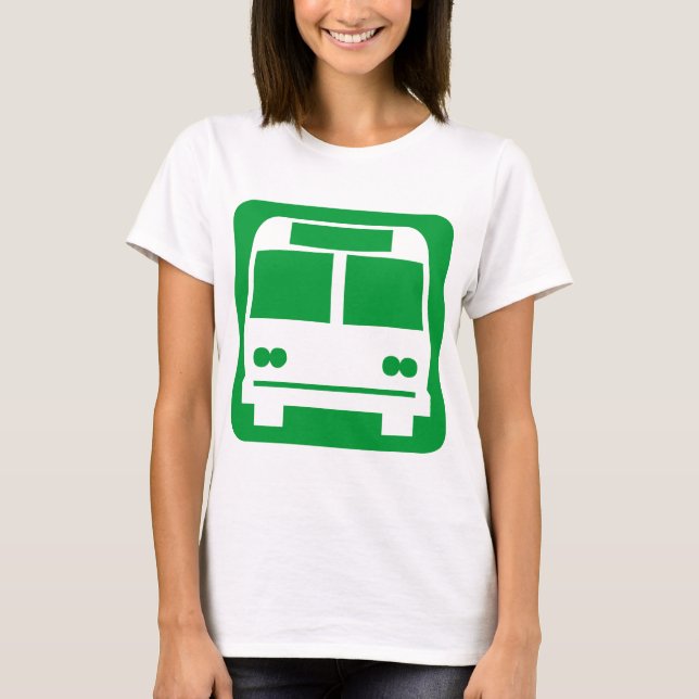 T-shirt Symbole de bus - Vert herbe (Devant)
