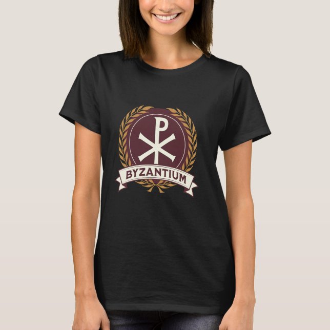 T-shirt Symbole de Byzance Chi Rho de l'Empire byzantin (Devant)
