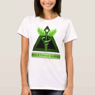 T-shirt Symbole de canée verte RN Infirmière inscrite Icôn