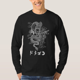 T-shirt Symbole de dragon Kanji Japon Tatouage Japonais Es