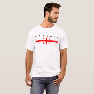 T-shirt symbole de drapeau de pays de la Géorgie