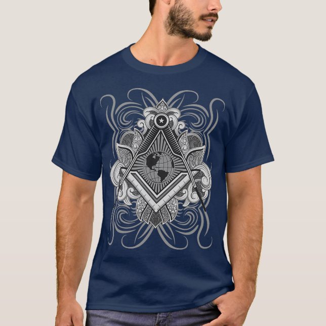T-shirt Symbole de jour occulte Secret Mystique Masonique (Devant)