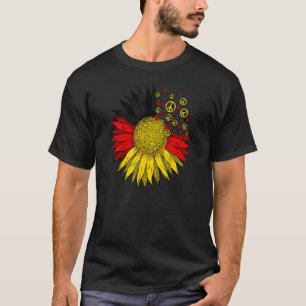 T-shirt SYMBOLE DE LA PAIX Allemagne Tournesol Allemand Fl