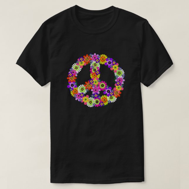 T-SHIRT SYMBOLE DE LA PAIX COULEUR (Design devant)
