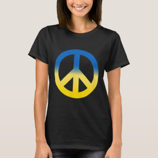 T-shirt Symbole de la paix - Couleurs du drapeau de l'Ukra