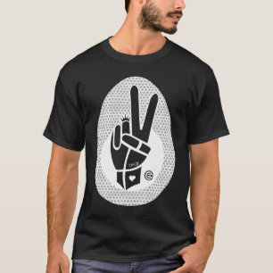 T-SHIRT SYMBOLE DE LA PAIX D'ABORD BLANC