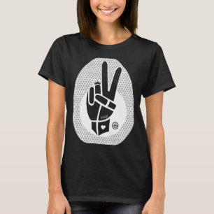 T-SHIRT SYMBOLE DE LA PAIX D'ABORD BLANC