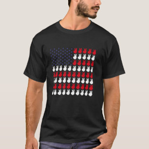 T-shirt SYMBOLE DE LA PAIX DU Drapeau Américain 4 juillet 