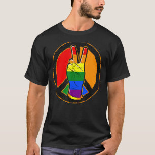 T-shirt Symbole de la paix et de la victoire Tolérance d'a
