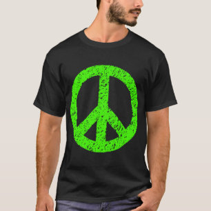 T-shirt Symbole de la paix griffonné - Chartreuse