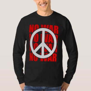 T-SHIRT SYMBOLE DE LA PAIX PAS D'ANNONCE DE LA GUERRE SYMB