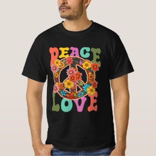 T-shirt SYMBOLE DE LA Paix super Amour 60S Les années 70 H