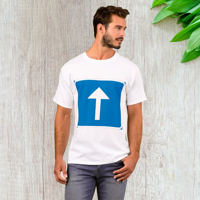 T-shirt Symbole de la route à sens unique bleu - Inscripti (Créateur téléchargé)