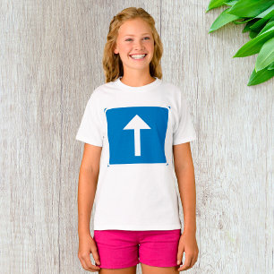 T-shirt Symbole de la route à sens unique bleu - Inscripti