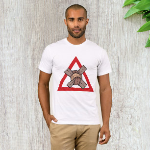 T-shirt Symbole de la route d'avertissement de noeud de tr