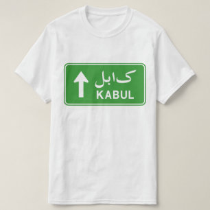 T-shirt Symbole de la rue routière de Kaboul, Afghanistan
