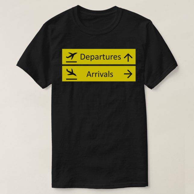 T-shirt Symbole de l'aéroport des Départs et Arrivées (Design devant)