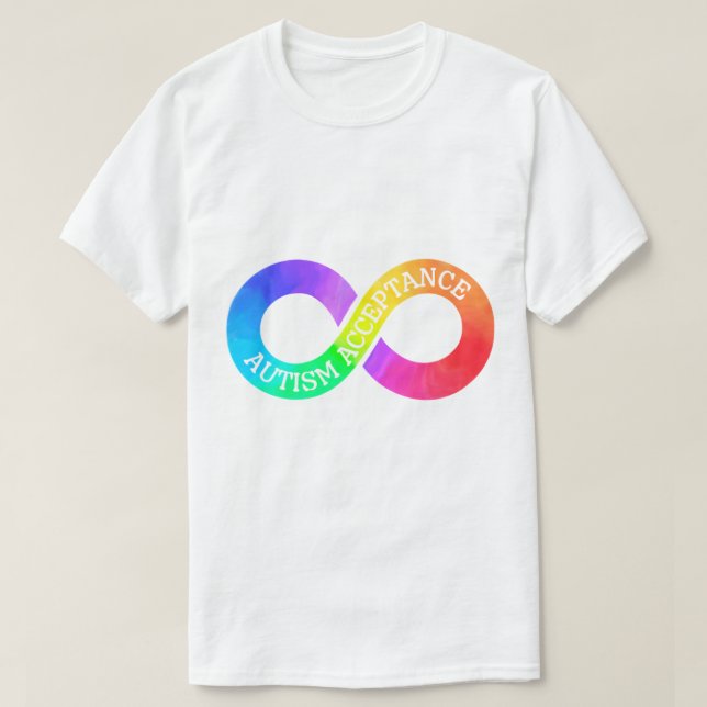 T-shirt Symbole de l'autisme Acceptation de l'infini (Design devant)