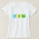 T-shirt Symbole de l'élément chimique coloré Yoga (Design devant)