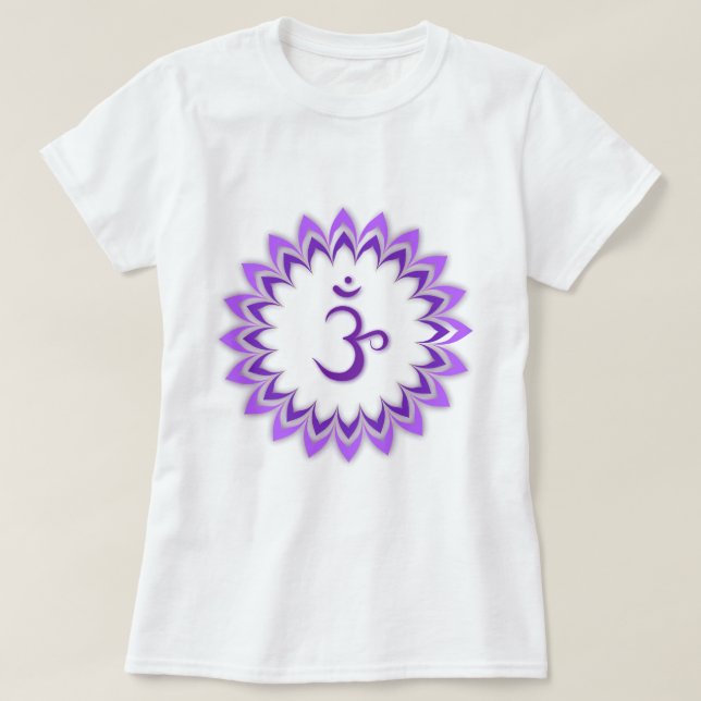T-shirt Symbole de l'OM/couronne Chakra (Design devant)