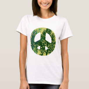 T-SHIRT SYMBOLE DE PAIX ARBRES VERTS