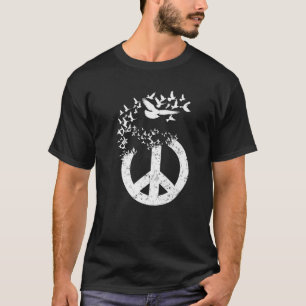 T-shirt Symbole de paix Doses Cadeau Cute Turtledove Loy