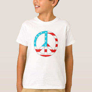 T-shirt Symbole de paix du drapeau américain