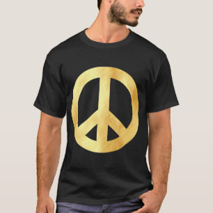 T-shirt Symbole de paix en or doux