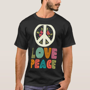 T-shirt SYMBOLE DE PAIX Florale de Paix 60s les années 70 
