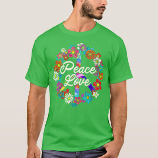 T-shirt Symbole de paix Hippie-Fleur 1