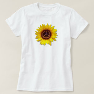 T-shirt Symbole de paix intérieur tournesol signe Ukraine 
