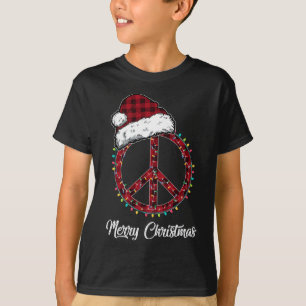 T-shirt SYMBOLE DE PAIX Rouge Feux de Noël Hippie Costu