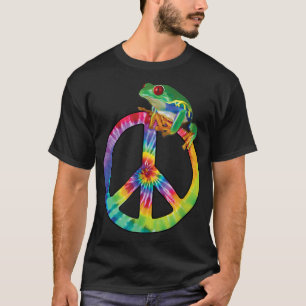 T-shirt Symbole de Paix TieDye Arbre Grenouille mignonne C