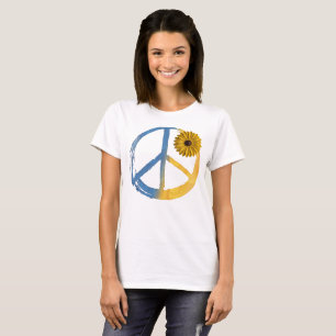 T-shirt SYMBOLE DE PAIX ukrainien SIGNE Tournesol Ukraine 