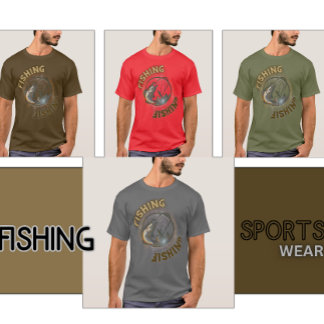 T-shirt Symbole de pêche incliné