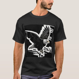 T-shirt Symbole de puissance : Aigle à tête blanche en vol