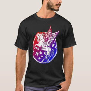 T-shirt Symbole de puissance Vintage du cheval volant amér