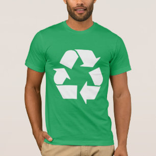 T-SHIRT SYMBOLE DE RECYCLE BLANC