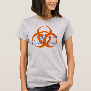 T-shirt Symbole de risque biologique avec blanc non vieill